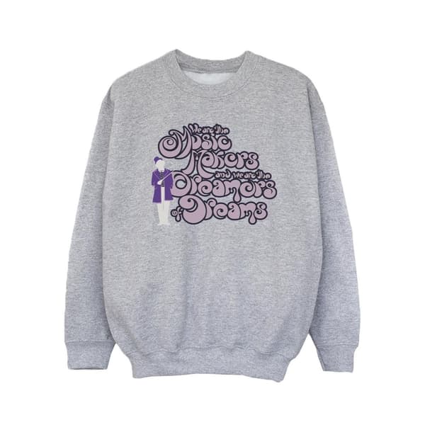 Willy Wonka Girls Dreamers Text Sweatshirt