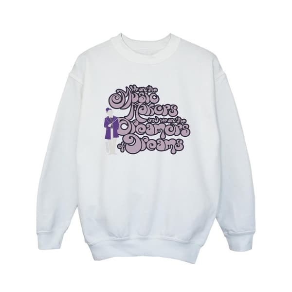 Willy Wonka Girls Dreamers Text Sweatshirt