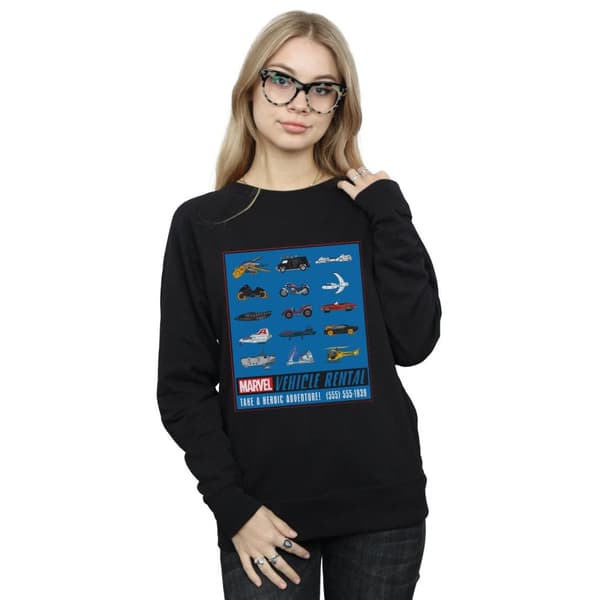 Marvel Sweatshirt i färg för fordonsuthyrning för kvinnor/damer