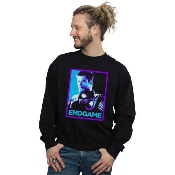 Marvel Mens Avengers Endgame Thor Poster Sweatshirt