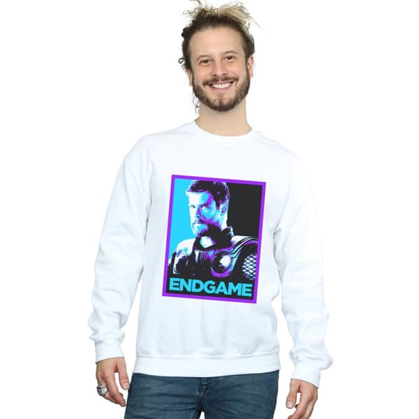 Marvel Mens Avengers Endgame Thor Poster Sweatshirt
