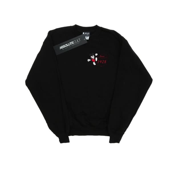Disney Mens Mickey Mouse Faux Pocket Since 1928 Sweatshirt