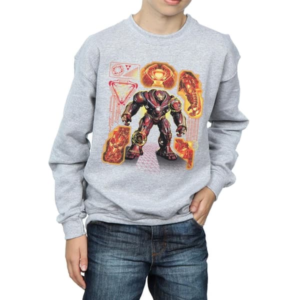 Marvel Boys Avengers Infinity War Hulkbuster Blueprint Sweatshirt
