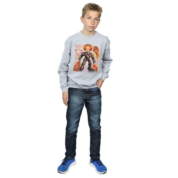 Marvel Boys Avengers Infinity War Hulkbuster Blueprint Sweatshirt