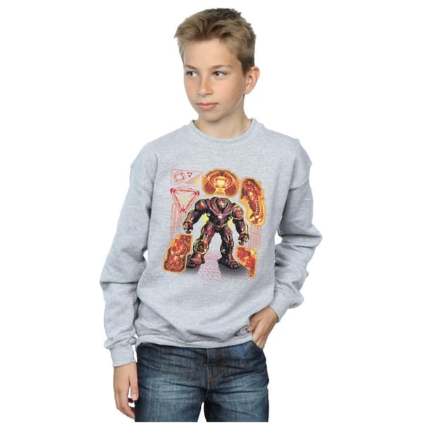 Marvel Boys Avengers Infinity War Hulkbuster Blueprint Sweatshirt