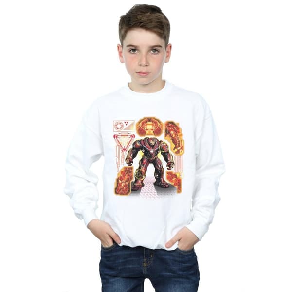 Marvel Boys Avengers Infinity War Hulkbuster Blueprint Sweatshirt