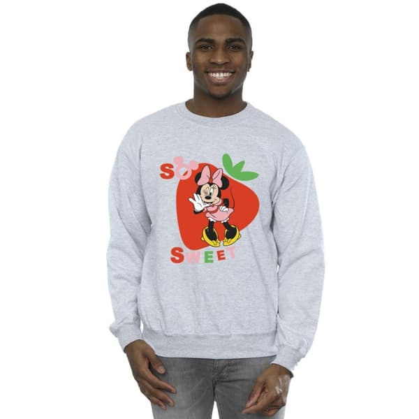 Disney Mens Minnie Mouse So Sweet Strawberry Sweatshirt