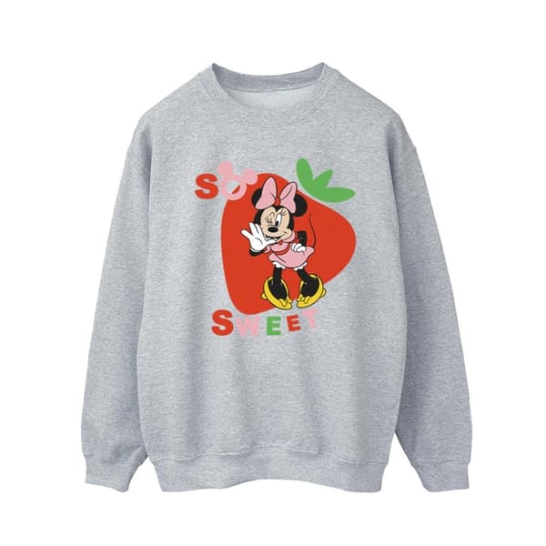 Disney Mens Minnie Mouse So Sweet Strawberry Sweatshirt