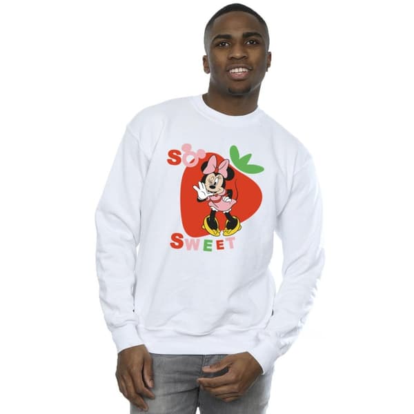 Disney Mens Minnie Mouse So Sweet Strawberry Sweatshirt