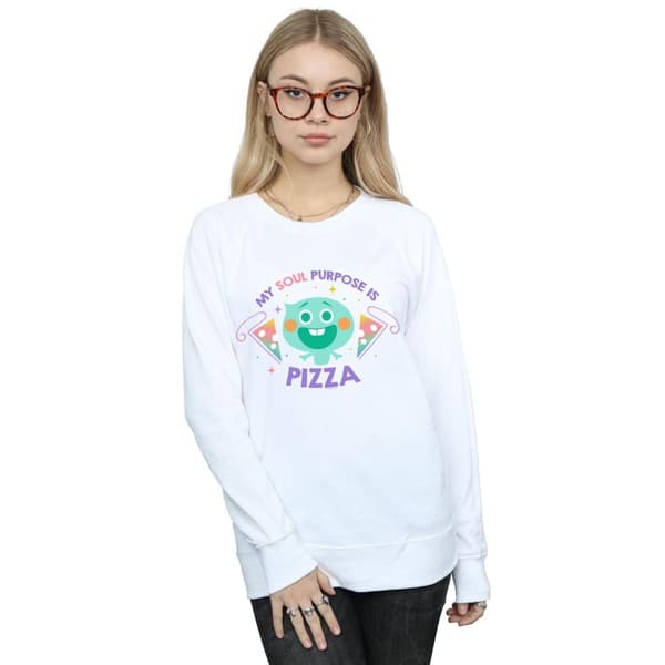 Disney Sweatshirt för damer/kvinnor Soul 22 Soul Purpose Is Pizza