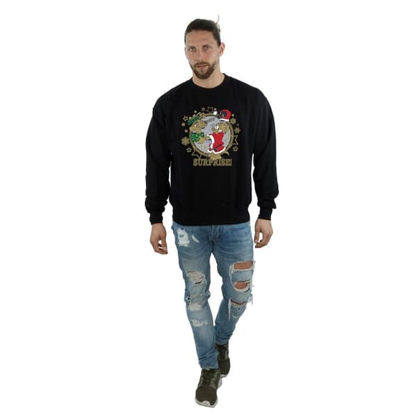 Tom And Jerry Mens Christmas Surprise Sweatshirt