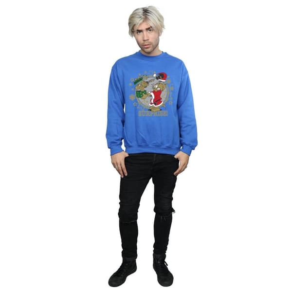 Tom And Jerry Mens Christmas Surprise Sweatshirt