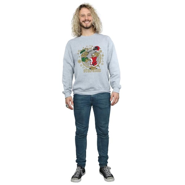 Tom And Jerry Mens Christmas Surprise Sweatshirt