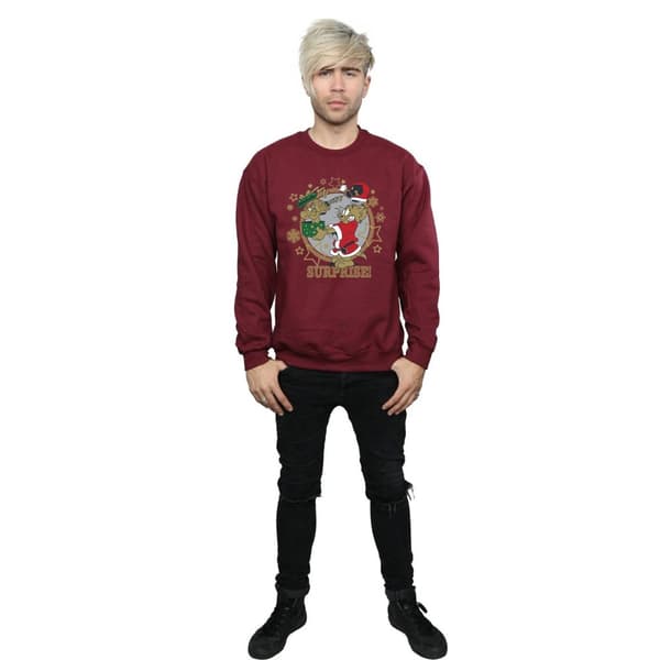 Tom And Jerry Mens Christmas Surprise Sweatshirt
