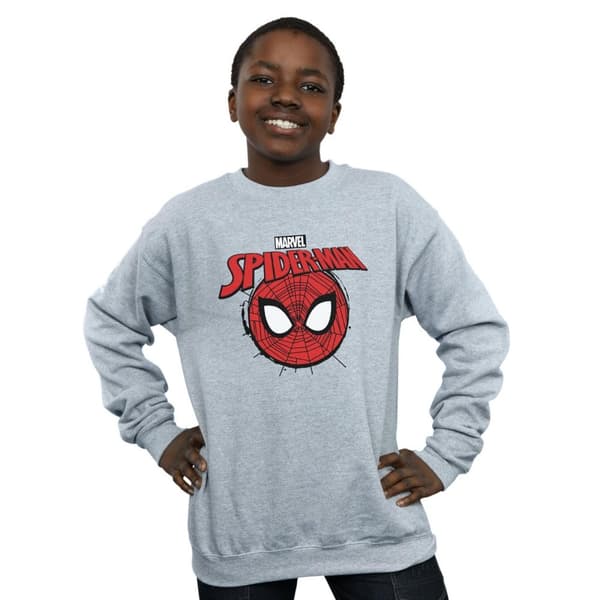 Marvel Boys Spider-Man Logo Head Sweatshirt