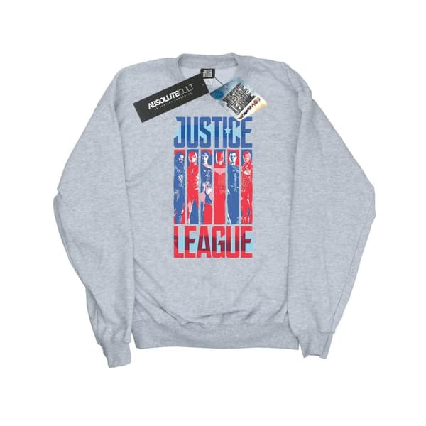 DC Comics Mens Justice League Movie Team Flag Sweatshirt