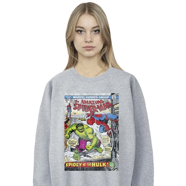 Marvel Womens/Ladies Spider-Man VS Hulk Cover Sweatshirt