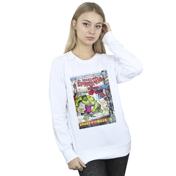 Marvel Womens/Ladies Spider-Man VS Hulk Cover Sweatshirt