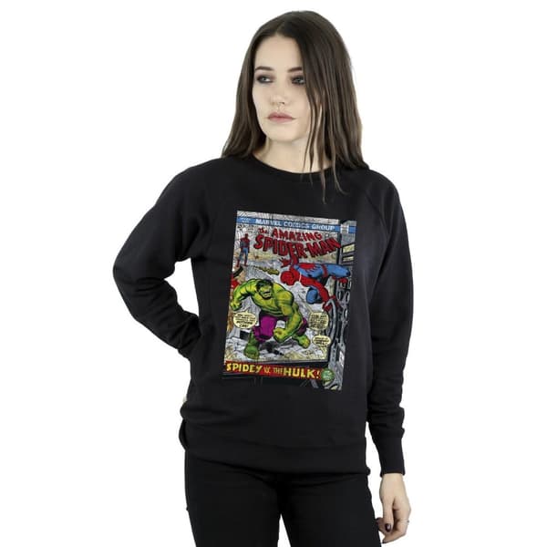 Marvel Womens/Ladies Spider-Man VS Hulk Cover Sweatshirt