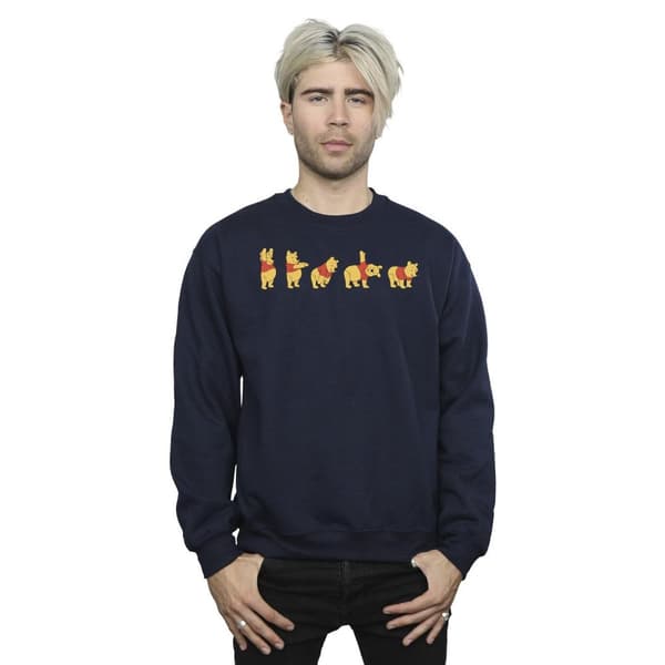 Disney Mens Winnie The Pooh Stretching Sweatshirt