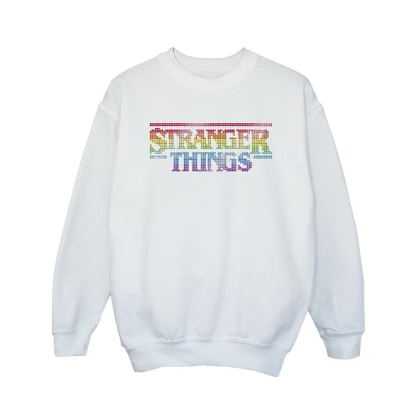 Netflix Stranger Things Rainbow Dot Logo Sweatshirt för flickor