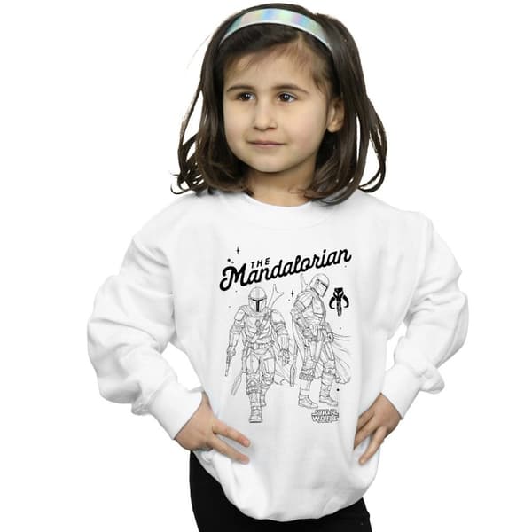 Star Wars Sweatshirt med profil för Mandalorian-jägare för flickor