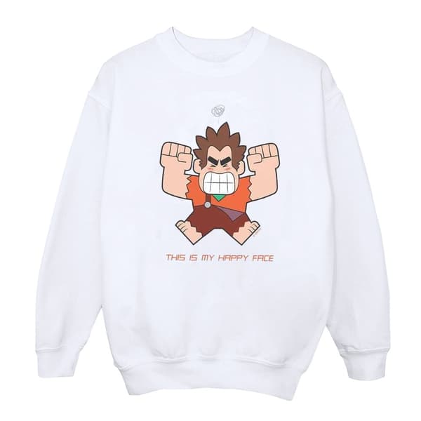 Disney Womens/Ladies Wreck It Ralph Happy Face Sweatshirt
