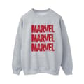 Miniatyrbillede 1 af 3: Marvel Womens/Ladies Red Spray Logos Sweatshirt