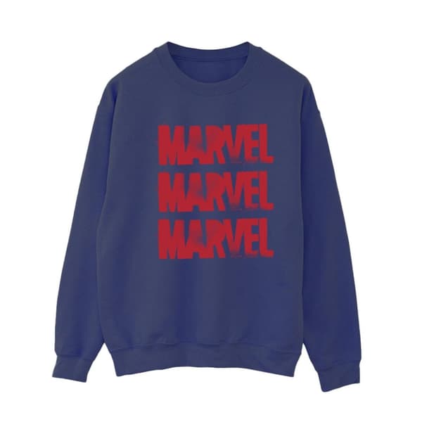Marvel Womens/Ladies Red Spray Logos Sweatshirt