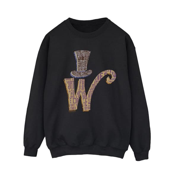 Willy Wonka Dam/Tjej W Logo Hat Sweatshirt