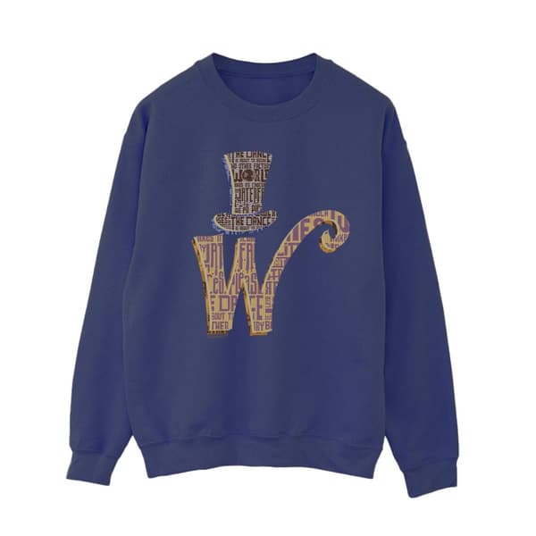 Willy Wonka Womens/Ladies W Logo Hat Sweatshirt