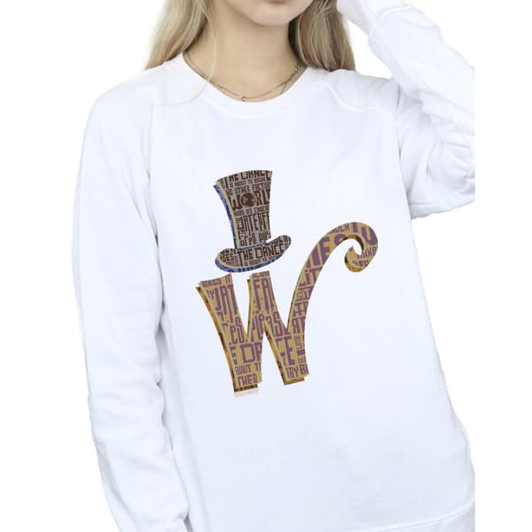 Willy Wonka Dam/Tjej W Logo Hat Sweatshirt