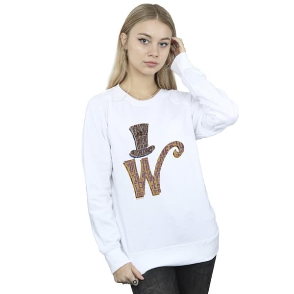 Willy Wonka Dam/Tjej W Logo Hat Sweatshirt