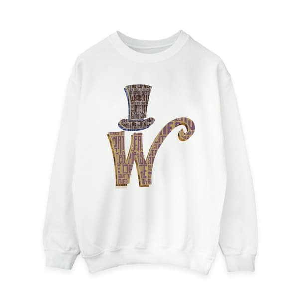 Willy Wonka Dam/Tjej W Logo Hat Sweatshirt