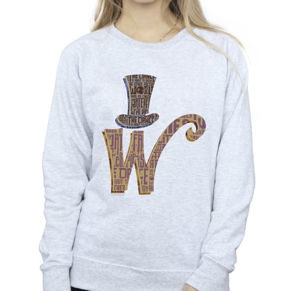 Willy Wonka Dam/Tjej W Logo Hat Sweatshirt