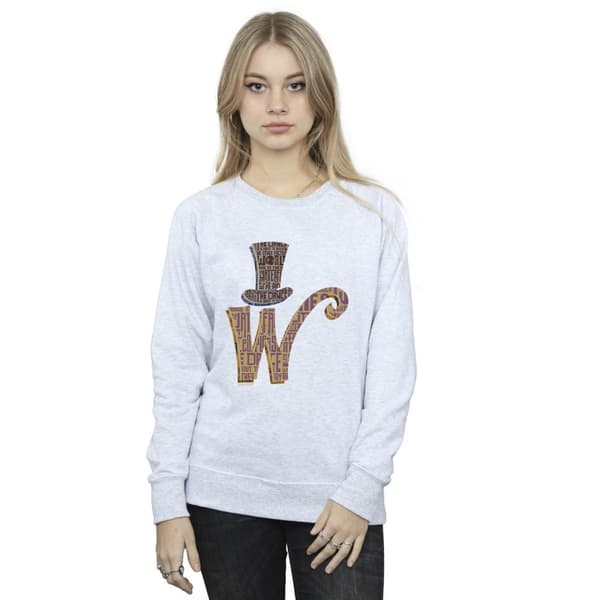 Willy Wonka Dam/Tjej W Logo Hat Sweatshirt