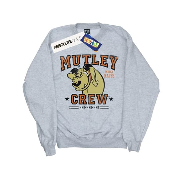 Wacky Races Womens/Ladies Mutley Crew Sweatshirt Sports Grey XL