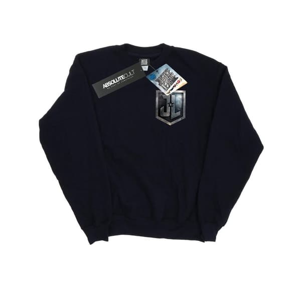 DC Comics Womens/Ladies Justice League Movie Shield Faux Pocket Sweatshirt
