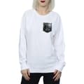 Miniatyrbillede 3 af 5: DC Comics Womens/Ladies Justice League Movie Shield Faux Pocket Sweatshirt
