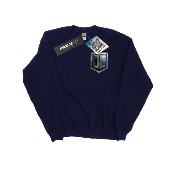 DC Comics Womens/Ladies Justice League Movie Shield Faux Pocket Sweatshirt