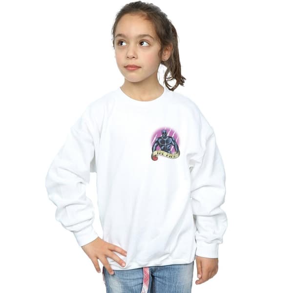 Marvel Girls Black Panther Tattoo Breast Print Sweatshirt