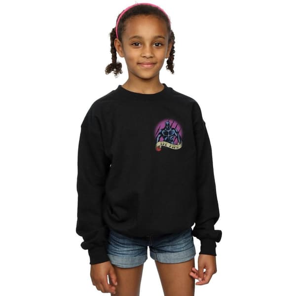Marvel Girls Black Panther Tattoo Breast Print Sweatshirt