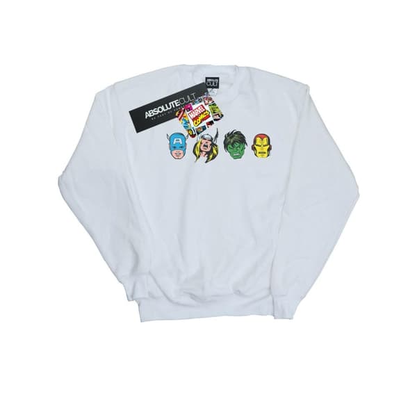 Marvel Womens/Ladies Avengers Comic Heads Sweatshirt