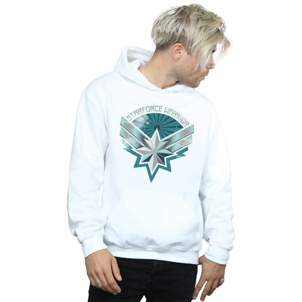 Marvel Mens Captain Marvel Starforce Warrior Hoodie