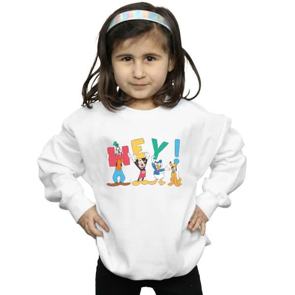 Disney Girls Mickey Mouse Friends Hey Sweatshirt