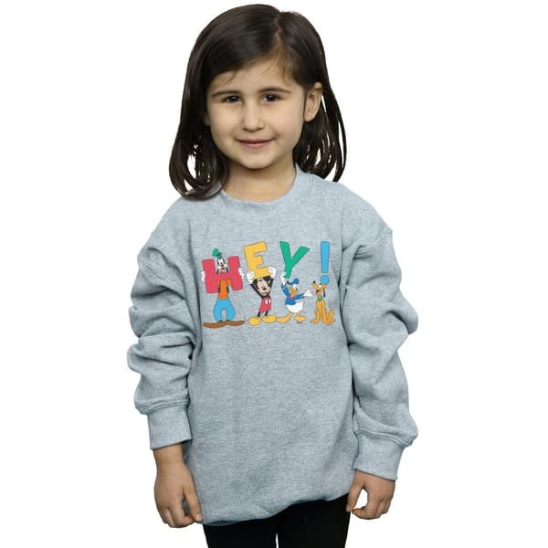 Disney Girls Mickey Mouse Friends Hey Sweatshirt