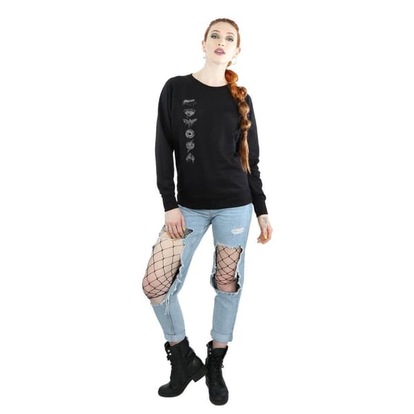 DC Comics Womens/Ladies Justice League Movie Sprayed Emblems Sweatshirt
