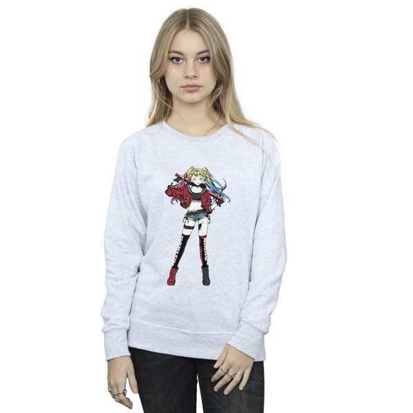 DC Comics Womens/Ladies Harley Quinn Standing Pose Sweatshirt