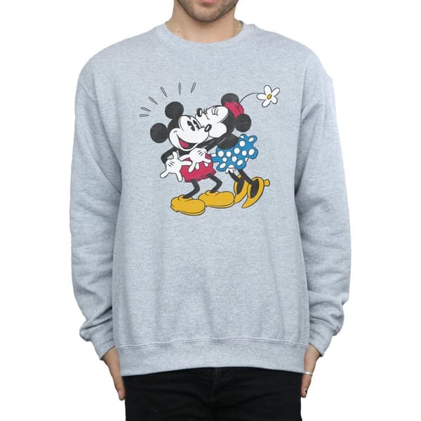 Disney Mens Musse Pigg Musse och Mimmi Kiss Sweatshirt