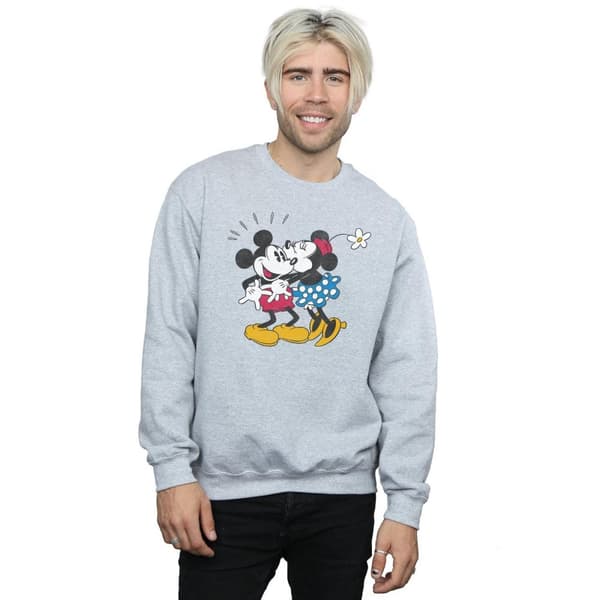 Disney Mens Musse Pigg Musse och Mimmi Kiss Sweatshirt
